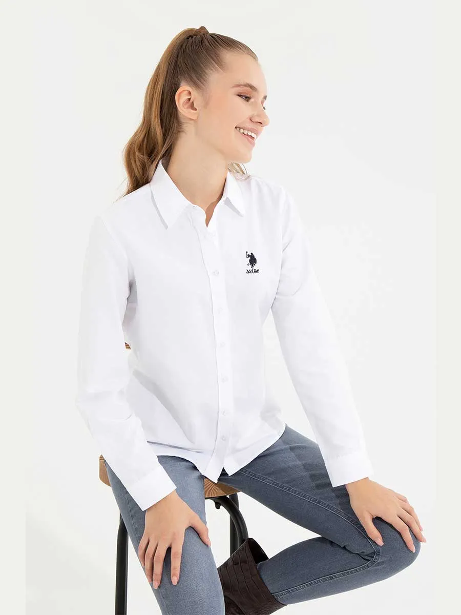 USPA Shirt Women White VR013 USSHW032 Slim US Polo Assn.
