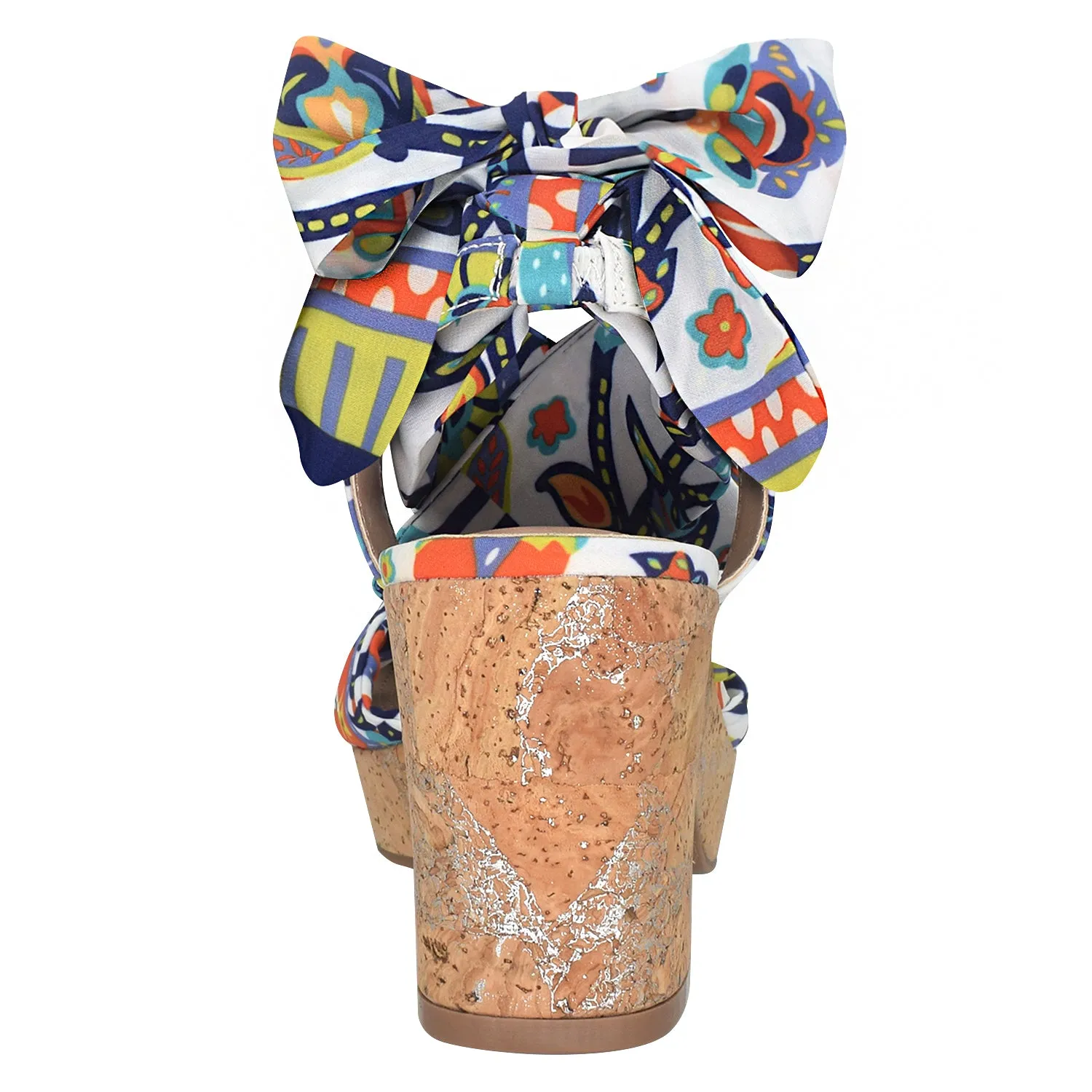 Vinya Ankle Wrap Platform Sandal with Memory Foam