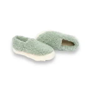 Yoko Full Siberian Wool Slipper Green